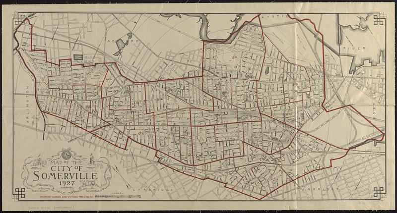 Map Of The City Of Somerville 1927 Norman B Leventhal Map   Image Access 800 