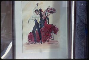 A framed picture of two flamenco dancers