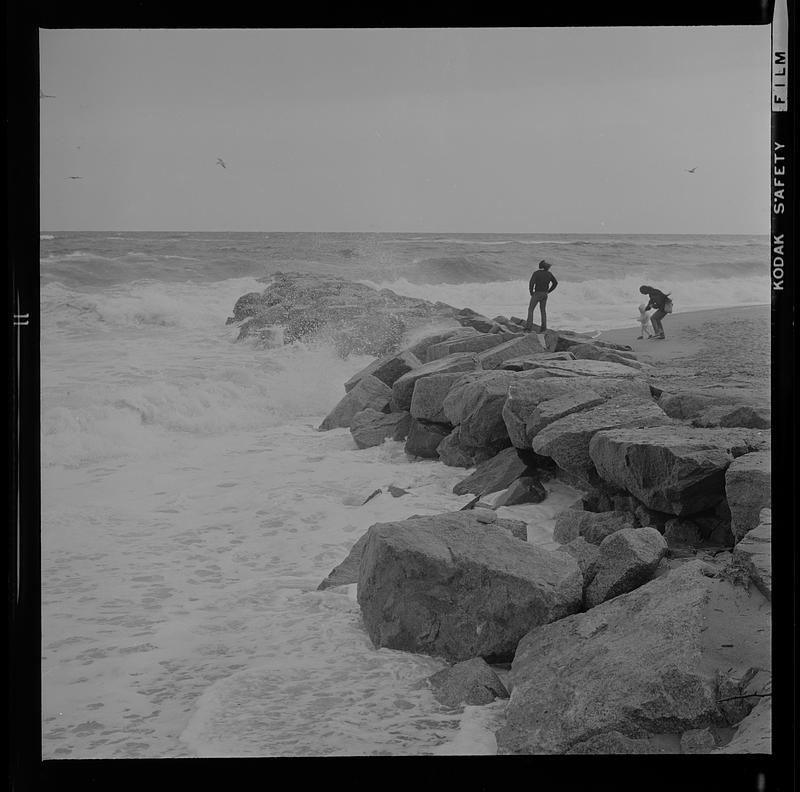 Erosion at Plum Island center and surf fishing Digital Commonwealth