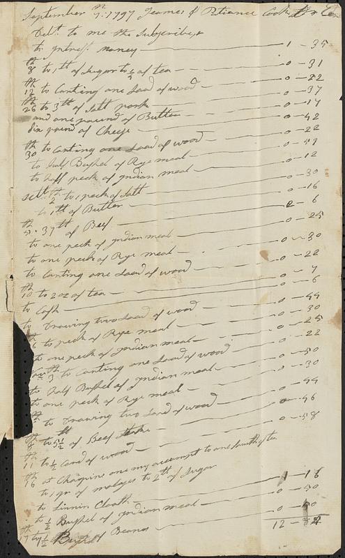 Grafton Accounts, 1797-1798