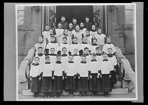 Group portrait on church steps