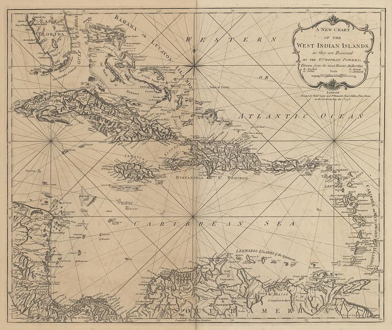 A new chart of the West Indian Islands