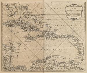 A new chart of the West Indian Islands