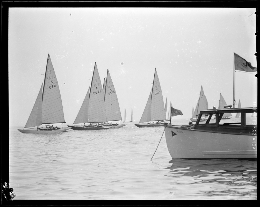 Unidentified sailboats