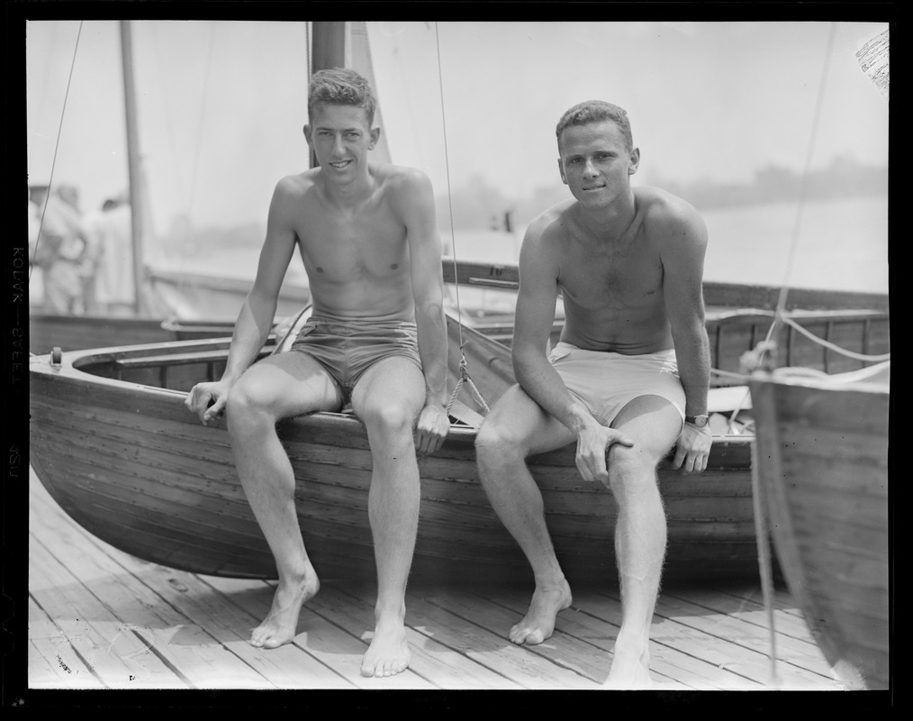 Two boys on dock