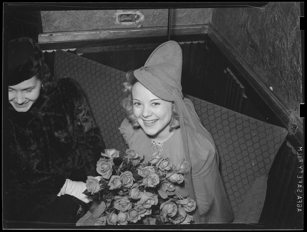 Sonja Henie with roses