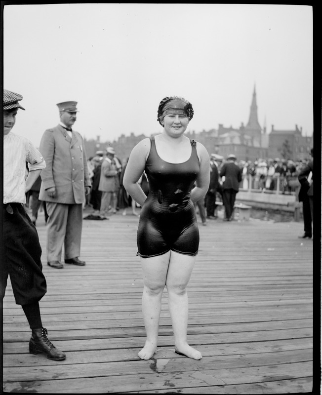 One of the competitors at swim competition, Charles River