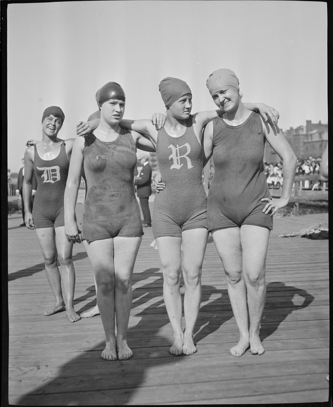Girl's swim competition, Charles River