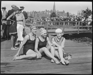 Swimmers in competition, Charles River