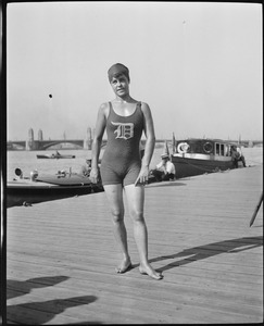 Swimmers in competition, Charles River