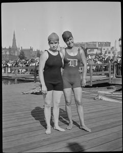 Swimmers in competition, Charles River