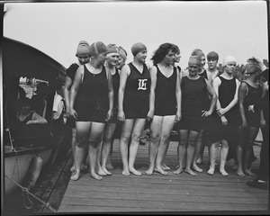 Swimmers in competition, Charles River