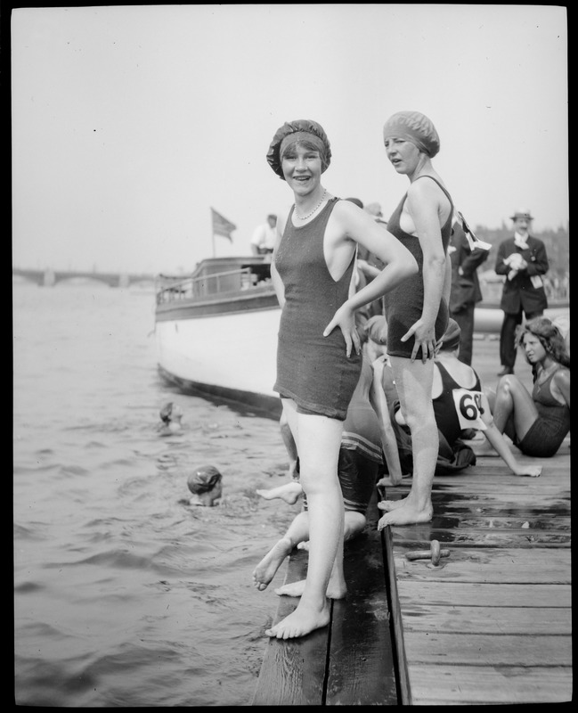 Swimmers ready for competition, Charles River