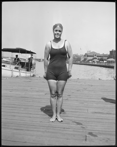 Female swimmer, Charles River