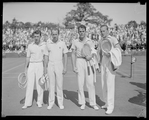 Tennis stars at Longwood courts, Brookline