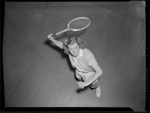 Woman with a tennis racket