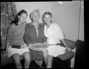 Older woman with young players