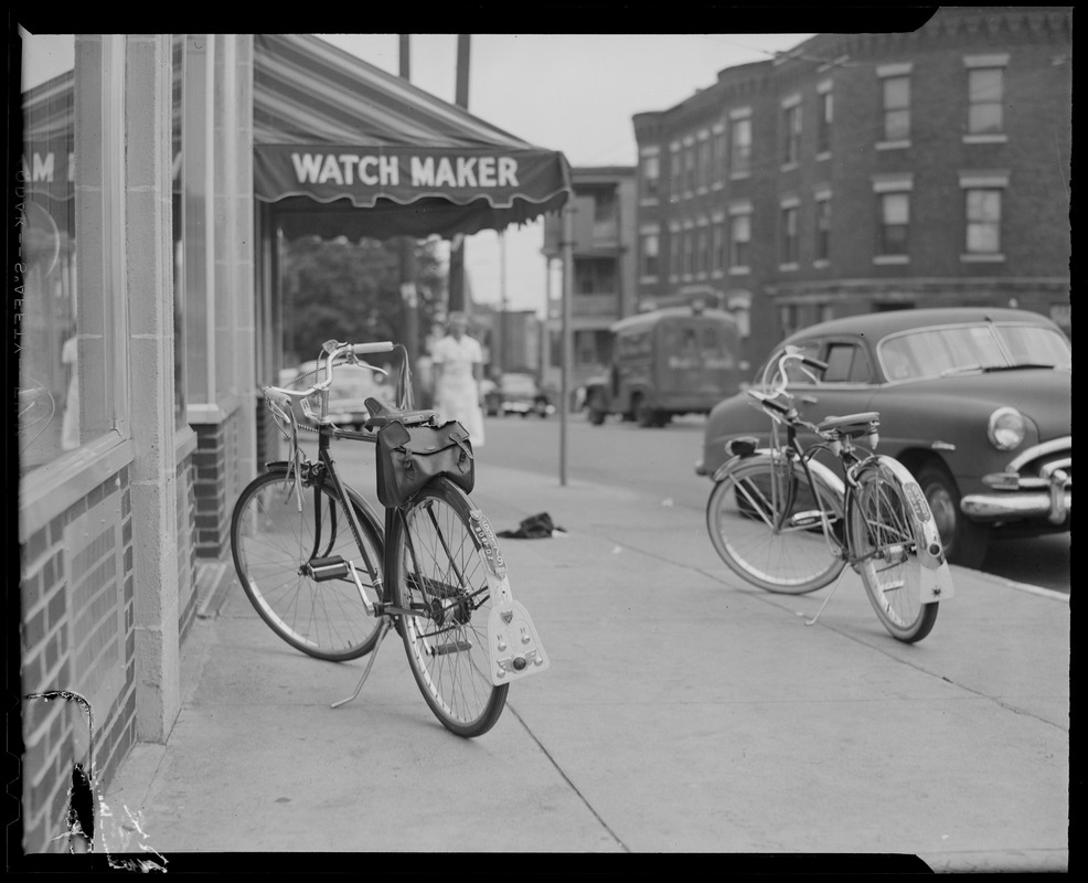 Bike parking is getting to be a problem, taken in the heart of Boston