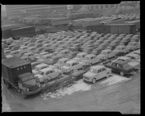 Foreign cars unloaded at Commonwealth Pier - South Boston