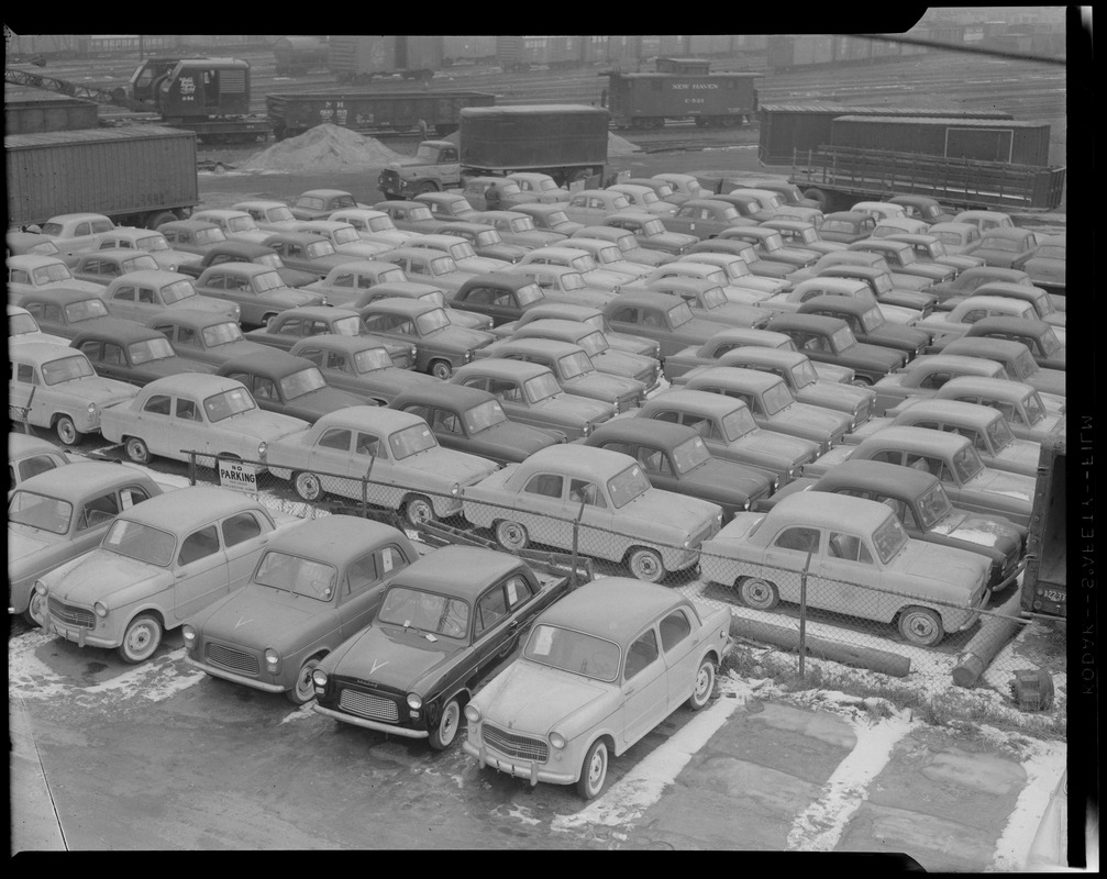 Foreign cars unloaded at Commonwealth Pier - South Boston