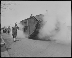 Tank in action in Boston