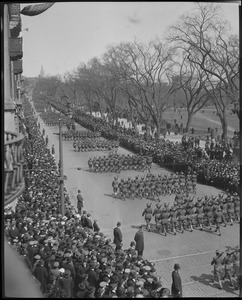 Military parade on Beacon St.