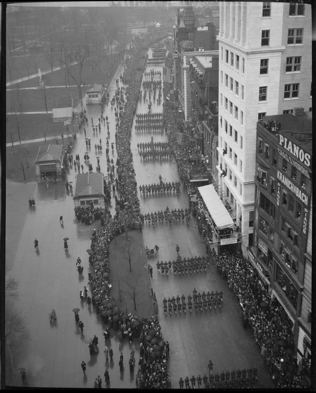 Military parade on Tremont St.