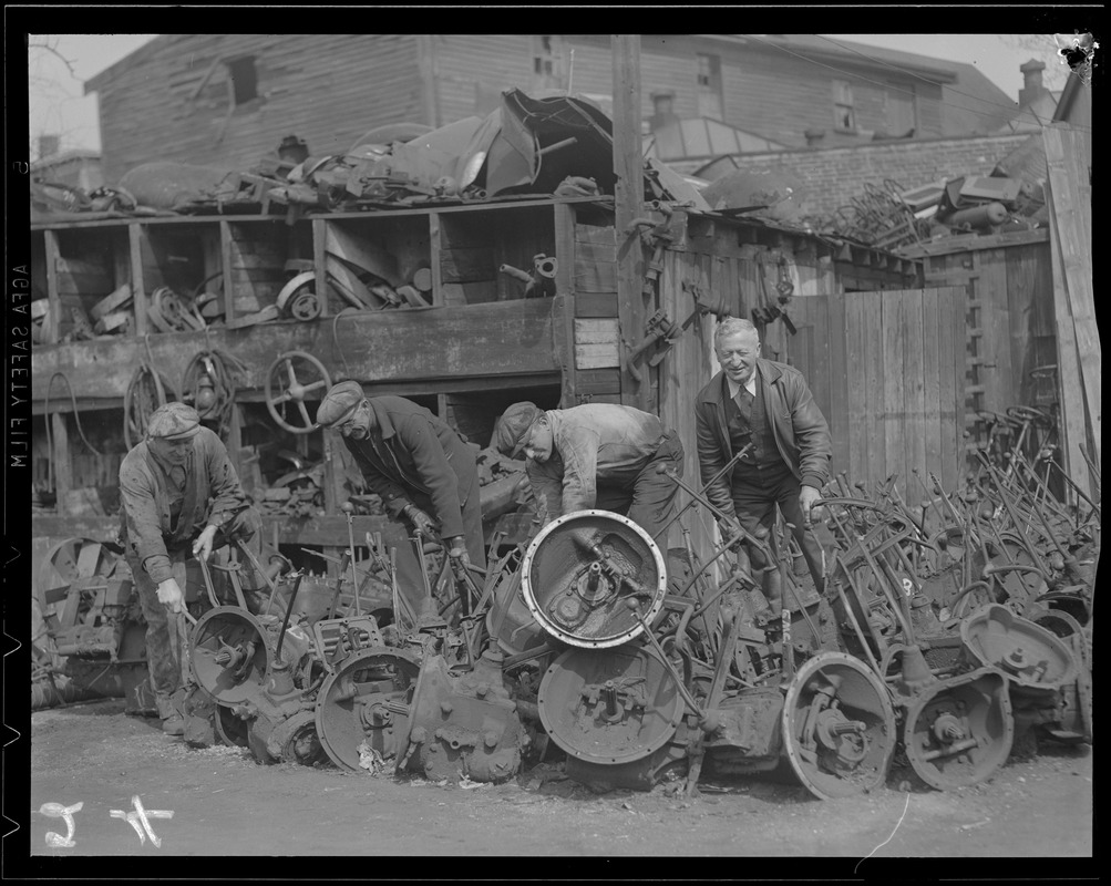 Scrap iron for war effort, WWII