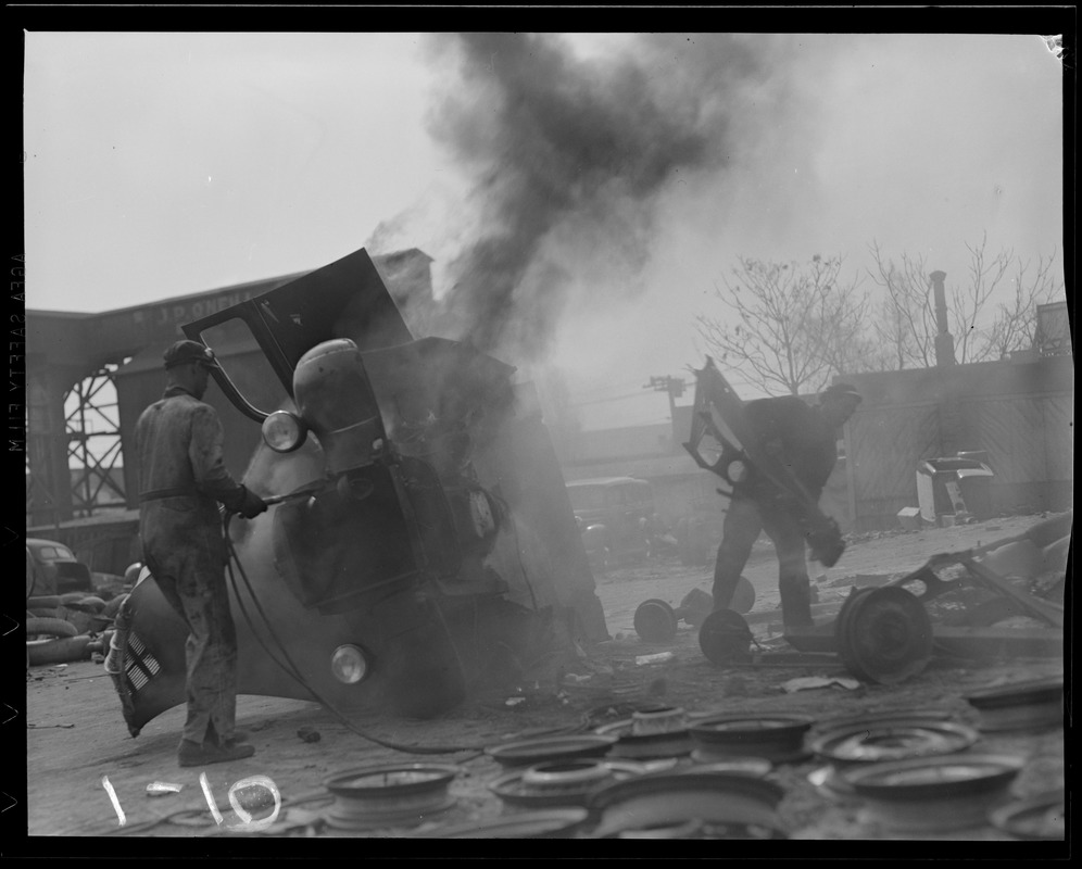Scrap iron for war effort, WWII