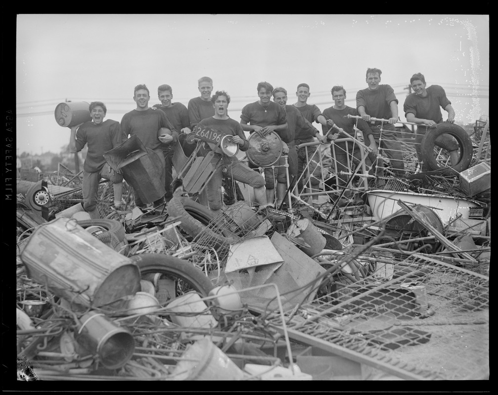 Quincy High School football team collects scrap metal