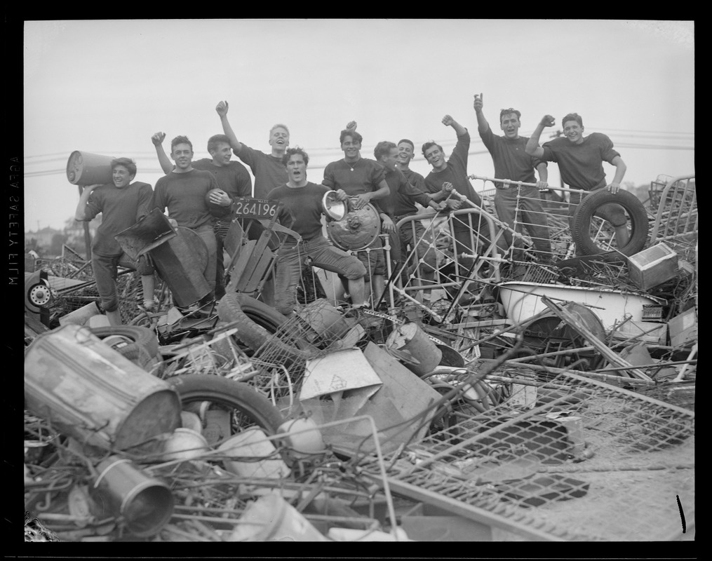 Quincy High School football team collects scrap metal