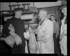 Meat shortage, Quincy Market, Thresher and Kelley, Mr. Kelley on right