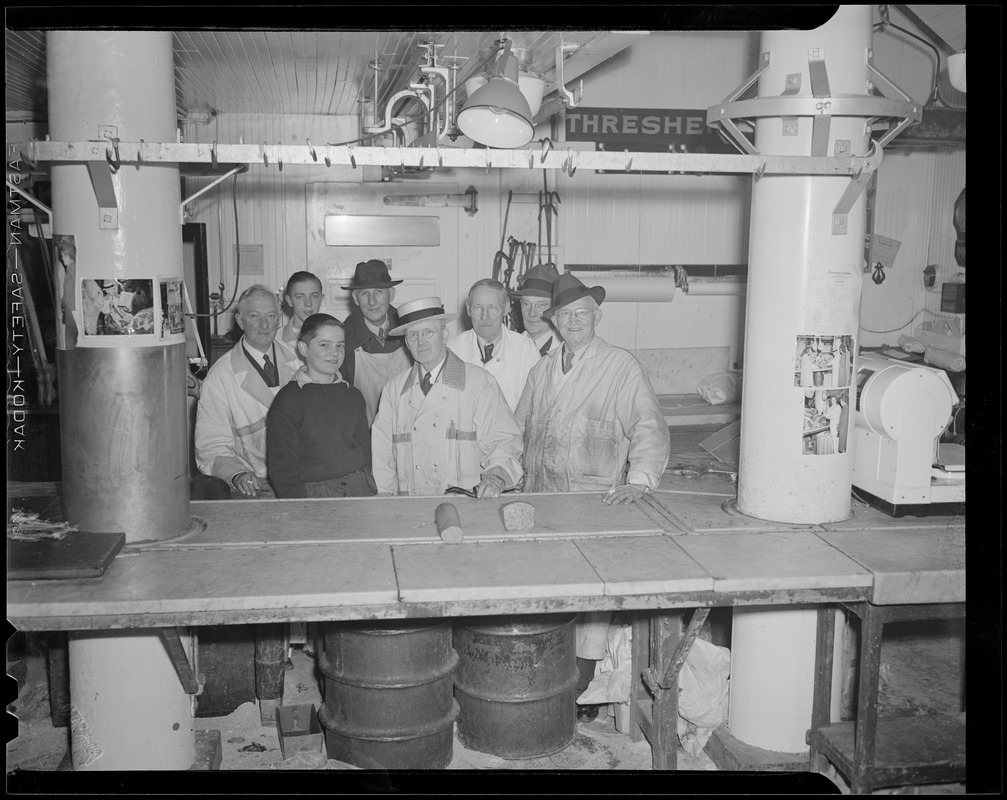 Meat shortage, Quincy Market, Thresher and Kelley, Mr. Kelley on right