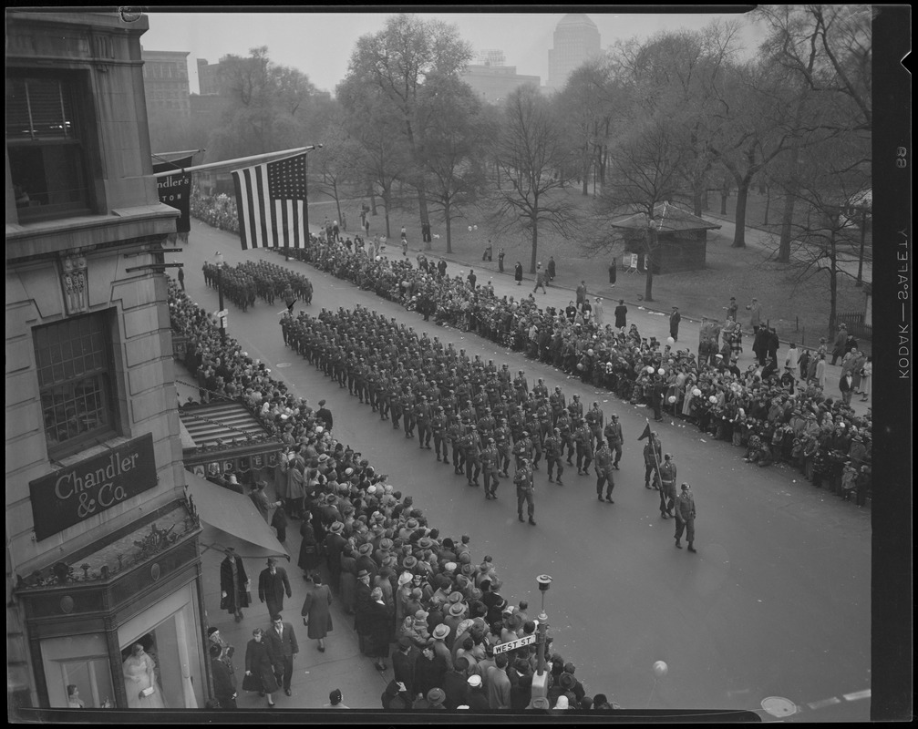 War time parade, Tremont Street