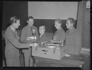 WWII: Military men being recorded