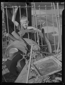 WWII: One boy - scrap metal collection?
