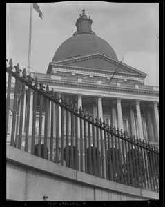 Fence at State House, Governor starts October 5, 1942 (& other fences around city)
