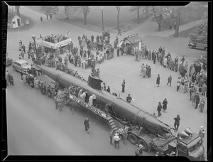 German sub used for war bond drive during WWII, on Tremont Street