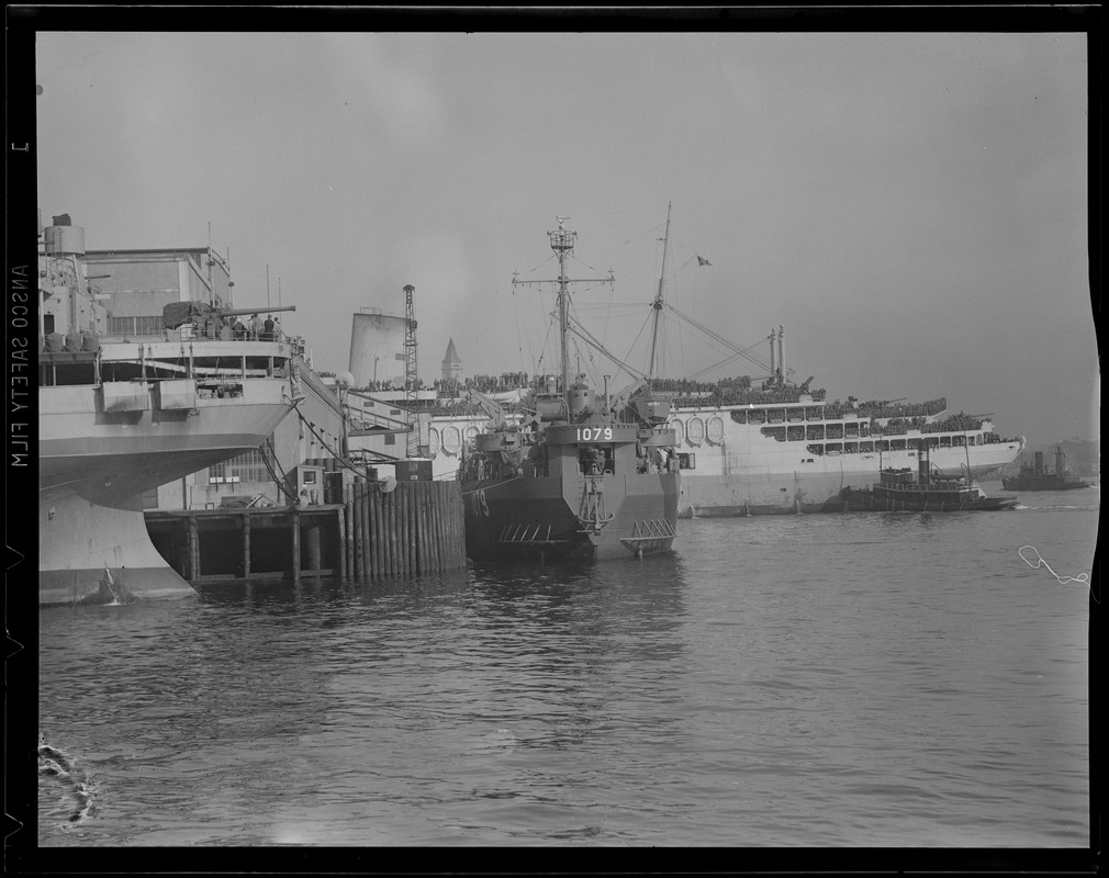 WWII: Troopship USS Wakefield arrives in Boston