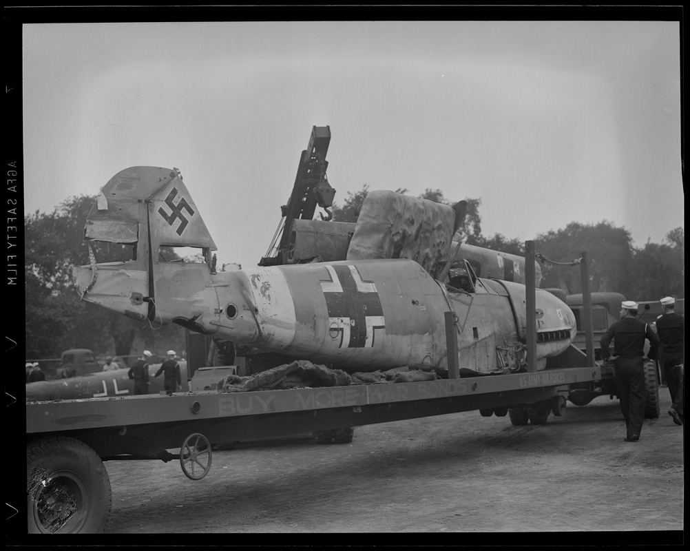 Messerschmitt displayed on Boston Common WWII era