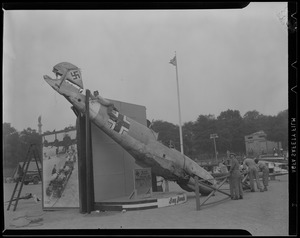 Messerschmitt displayed on Boston Common WWII era