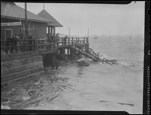 Dock at City Point damaged by storm