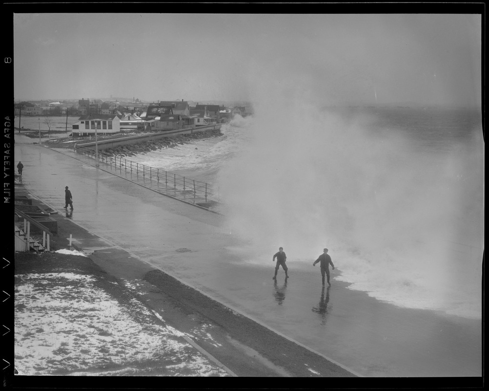 Big surf at Beachmont in Revere