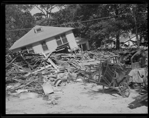 Ground covered with debris, Hurricane of 38