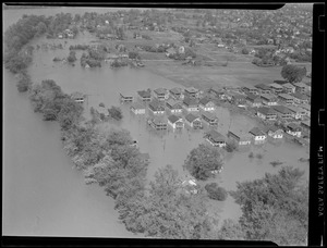 Aerial photo of flooding, Hurricane of 38