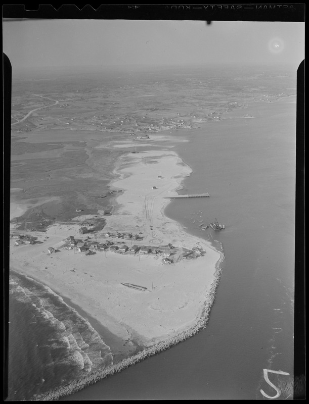 Aerial photos of coastline, Hurricane of 38