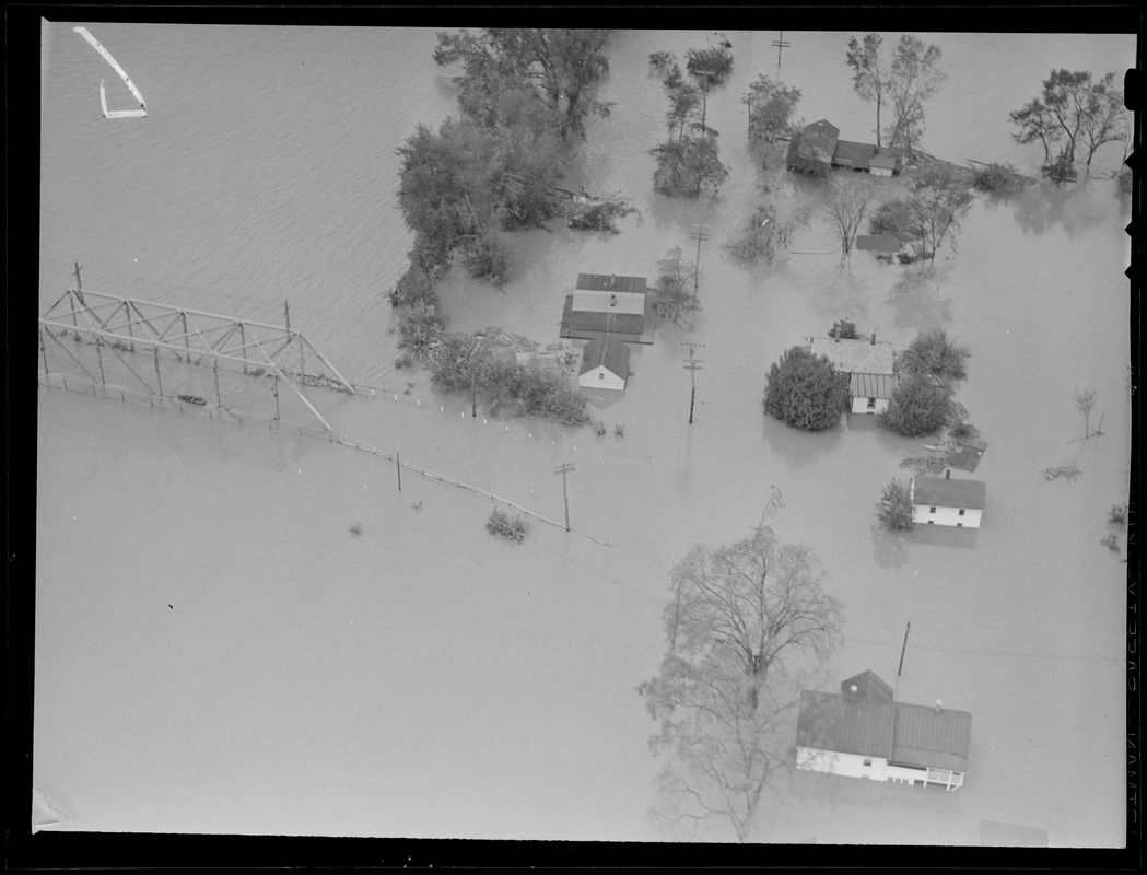 Aerial photos of flooding, Hurricane of 38