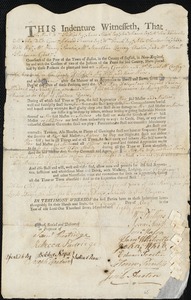 Mary Gordon indentured to apprentice with Daniel McCarthy of Roxbury, 4 August 1785