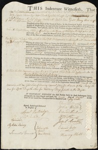 James Osburn indentured to apprentice with Joseph Stacey Read of Cambridge, 2 August 1787