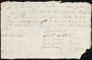 Patty Roberts indentured to apprentice with Josiah Stratton of Holden, 9 January 1788